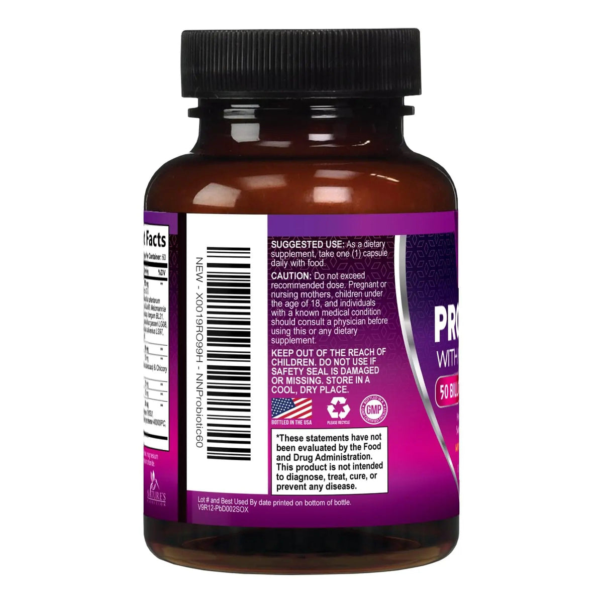 Probiotics 50 Billion CFU per Serving - 10 Strains + Prebiotics - Digestive Health, Gut & Immune Support - Supports Occasional Constipation, Gas & Bloating for Women & Men Shelf Stable - 60 Capsules Nature's NutritionBuy Supplements Australia