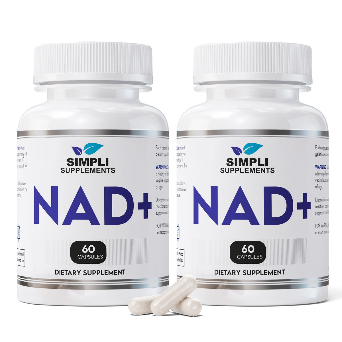 NAD Supplement for Anti-Aging and Cell Regeneration | NAD Booster 500mg Per Serving | NMN Supplement Alternative | Similar to Nicotinamide Riboside | 120 Capsules (2 Month Supply) Simpli SupplementsBuy Supplements Australia