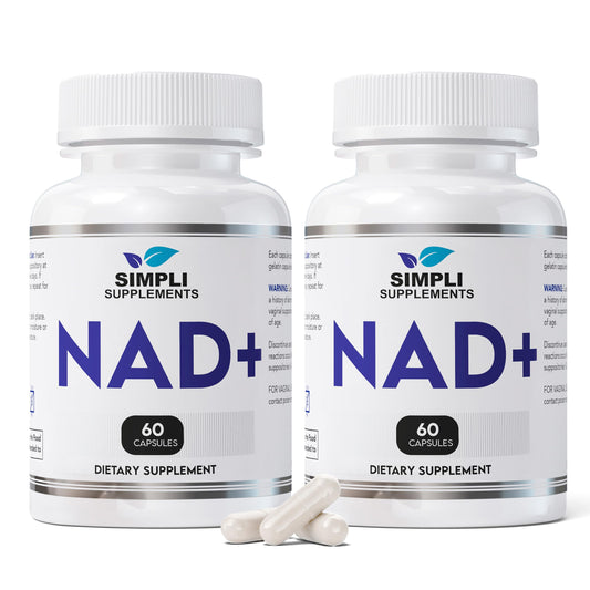 NAD Supplement for Anti-Aging and Cell Regeneration | NAD Booster 500mg Per Serving | NMN Supplement Alternative | Similar to Nicotinamide Riboside | 120 Capsules (2 Month Supply) Simpli SupplementsBuy Supplements Australia