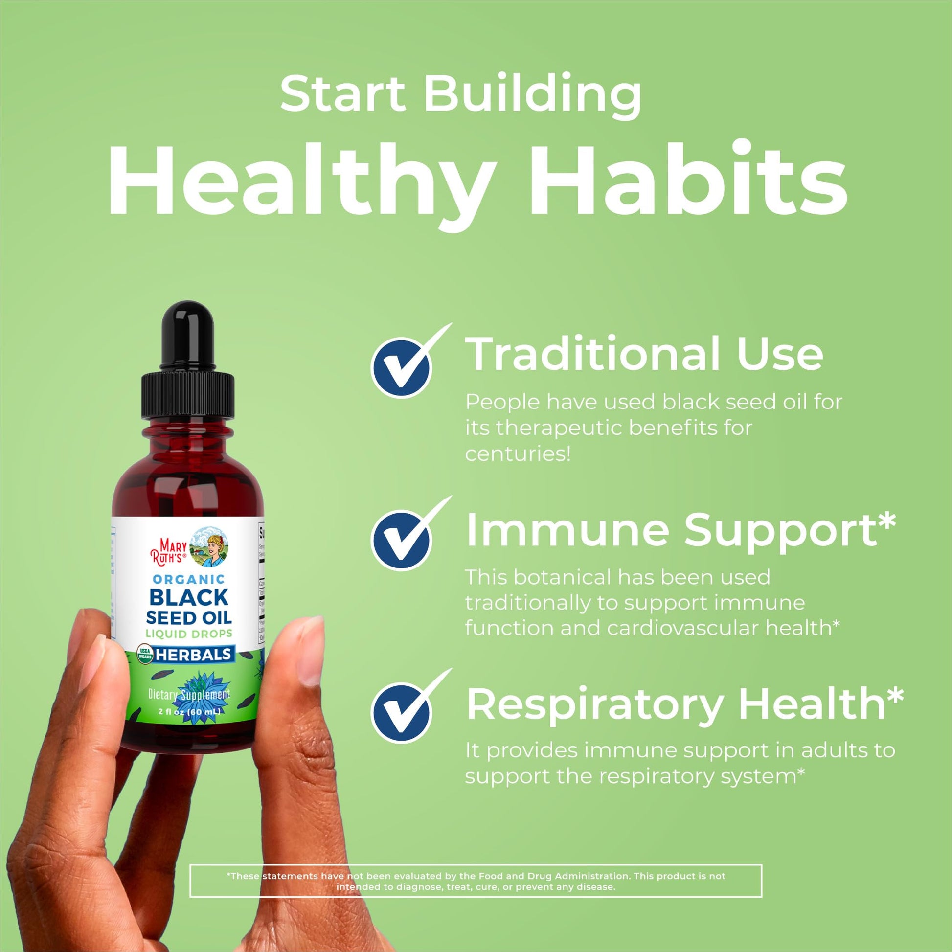 MaryRuth Organics Black Seed Oil Liquid Drops Cold Pressed | 3 Month Supply | USDA Organic Black Cumin Seed Oil | Immune Support | Respiratory Health | Sugar&Gluten Free | Vegan | Non-GMO | 2 Fl Oz MARYRUTH'SBuy Supplements Australia