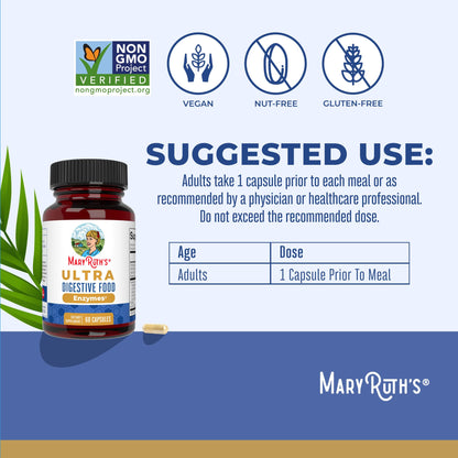 MaryRuth Organics Ultra Digestive Enzymes Capsules | Up to 2 Month Supply | Supplement for Gut Health Support | Digestion & Immune Support MARYRUTH'S canada supplements