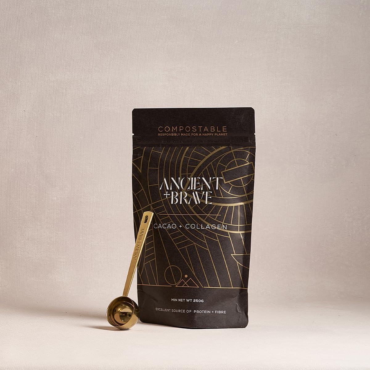 Ancient + Brave - Cacao + Collagen Powder 250g - Peruvian Raw Cacao Hot Chocolate with Grass Ancient + BraveBuy Supplements Australia