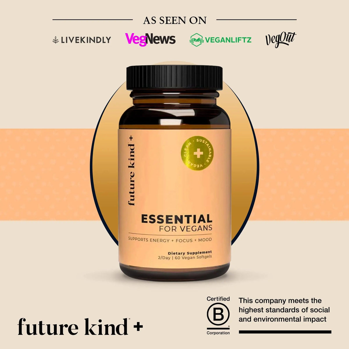 Future Kind Multivitamin Bundle - Vegan Complete Multivitamin and Vegan Essential Multivitamin - Vegan Vitamin B12, Omega 3, and Vitamin D3 - Complete Multivitamin, 42 Vitamins in 1 for Men and Women Future KindBuy Supplements Australia