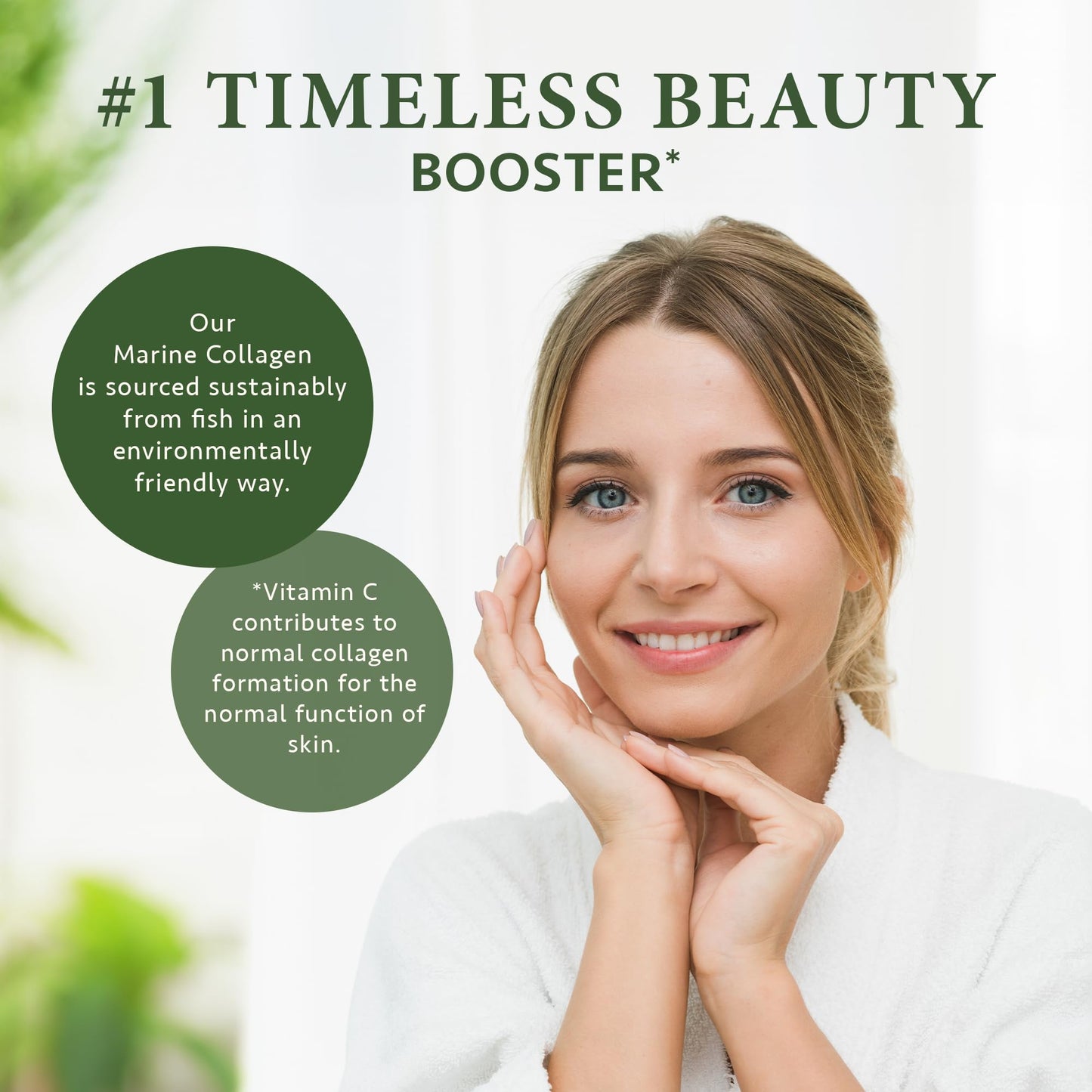 Marine Collagen Capsules with Hyaluronic Acid + Vitamin C 2400mg - High Strength Collagen SatinNaturelBuy Supplements Australia