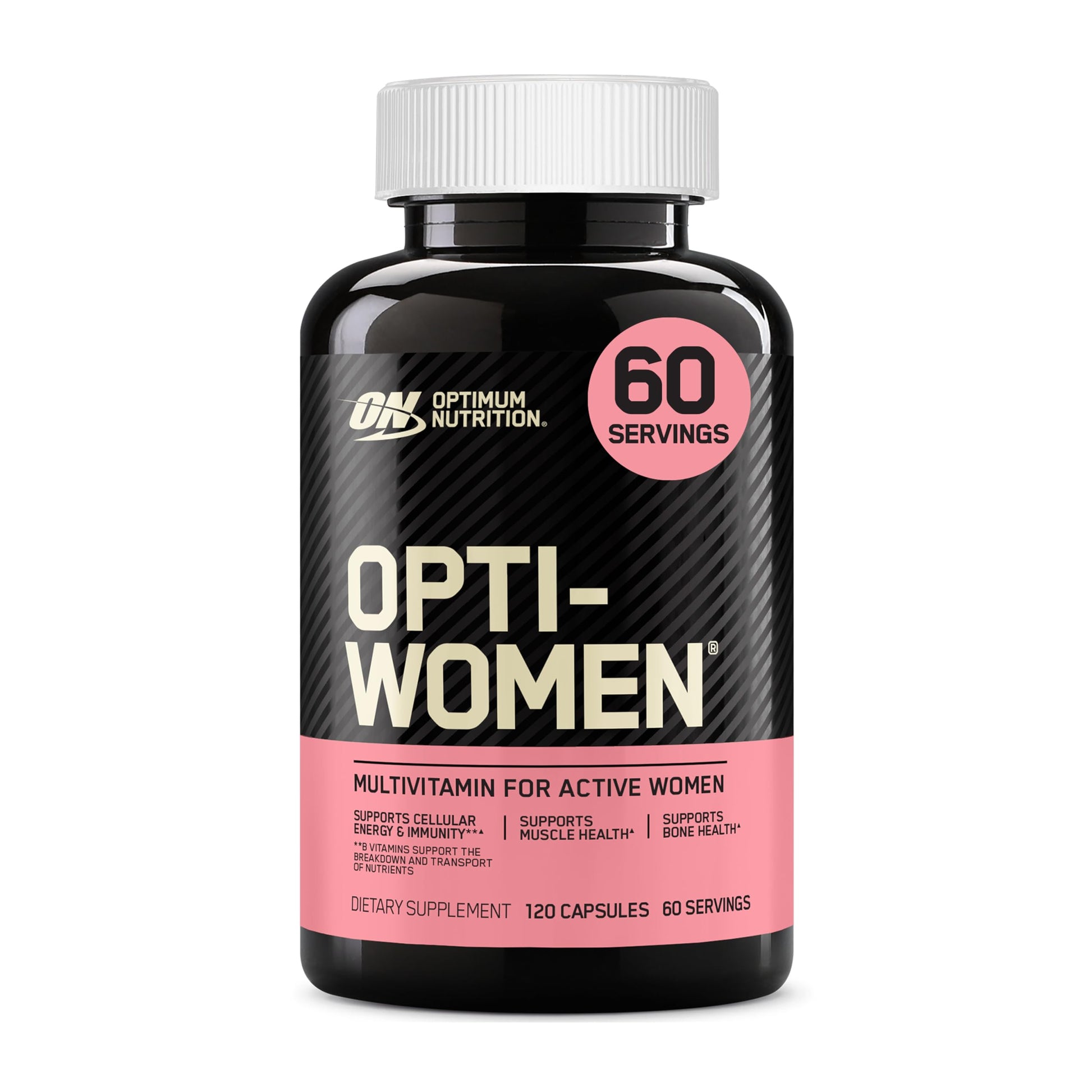 Optimum Nutrition Opti-Women, Vitamin C, Zinc and Vitamin D for Immune Support Womens Daily Multivitamin Supplement with Iron, Capsules, 120 Count Optimum NutritionBuy Supplements Australia