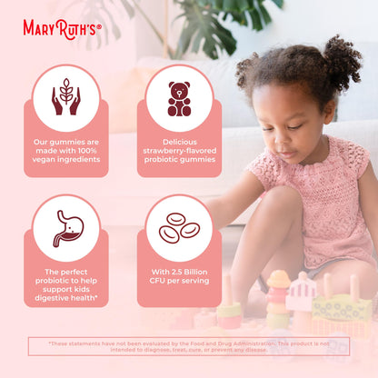 MaryRuth Organics Kids Probiotics for Digestive Health | USDA Probiotic Gummies | 2 Month Supply | Kids Probiotics | Immune Support | Gut Health Supplement | Vegan | Non-GMO | Gluten Free | 60 Count MARYRUTH'SBuy Supplements Australia