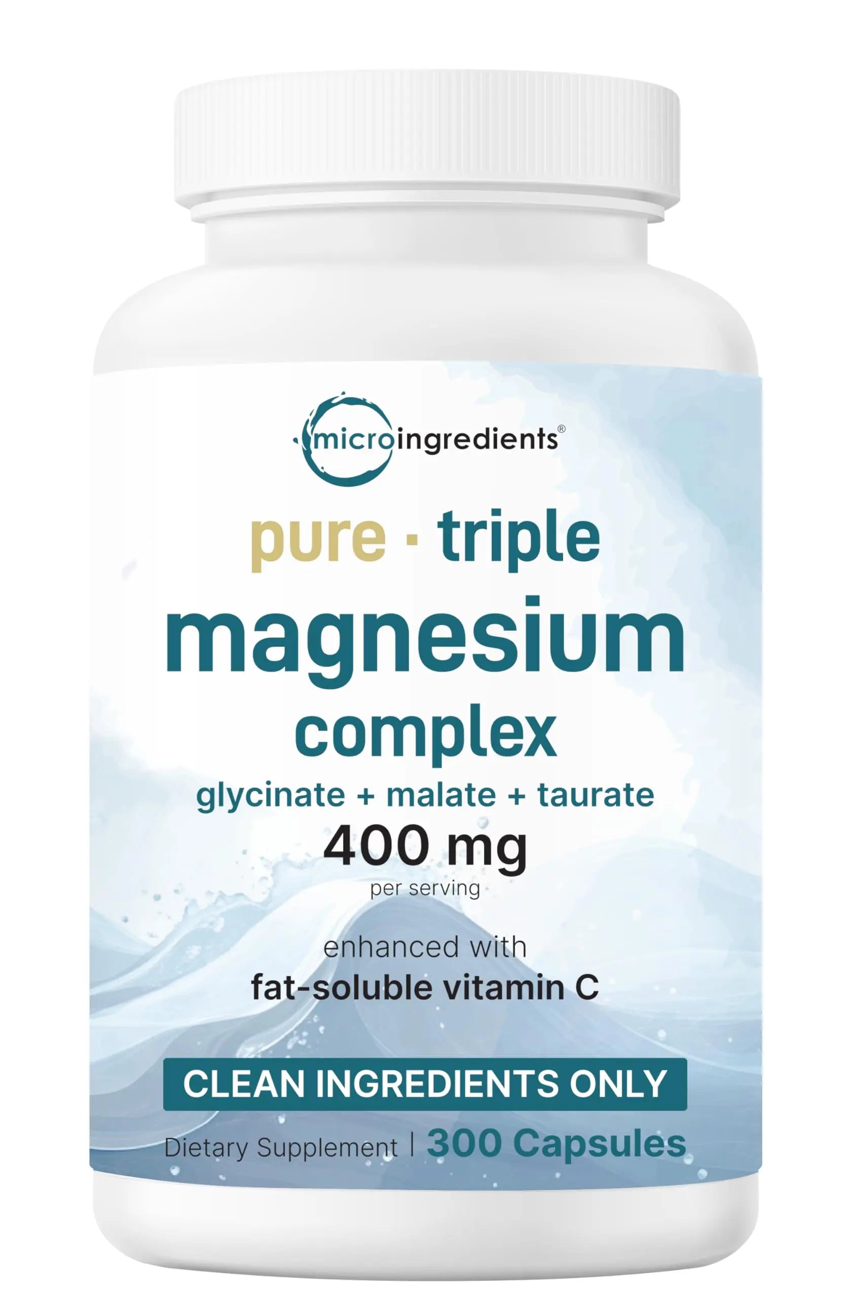 Micro Ingredients Pure Magnesium Complex, 300 Capsules | Triple Magnesium Glycinate, Malate, Taurate with Vitamin C | 100% Chelated | Supports Muscles Micro Ingredients canada supplements