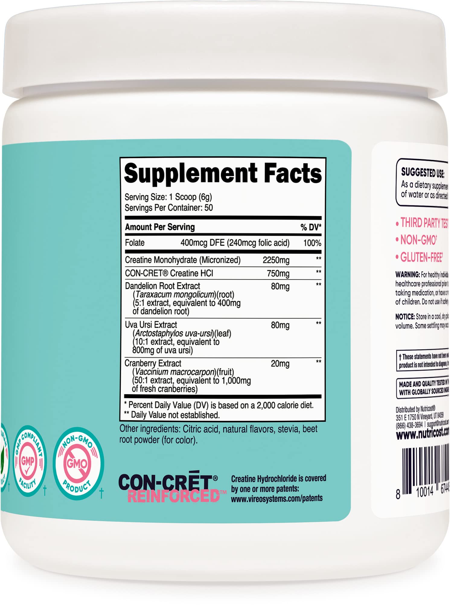 Nutricost Creatine Monohydrate Powder for Women, Micronized, Strawberry Lemonade NutricostBuy Supplements Australia