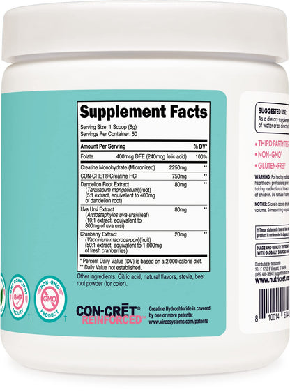 Nutricost Creatine Monohydrate Powder for Women, Micronized, Strawberry Lemonade NutricostBuy Supplements Australia