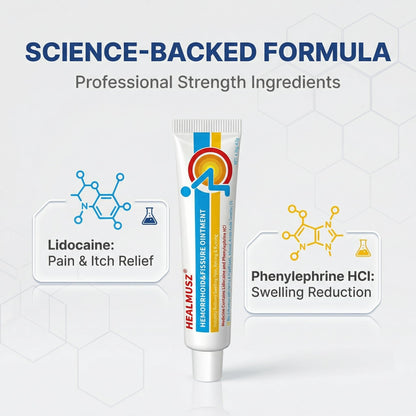HEALMUSZ Hemorrhoid & Fissure Ointment,with 4% Lidocaine and Phenylephrine HCl,Fast Relief for Pain, Swelling, Discomfort & Itching | 1.5 oz HEALMUSZBuy Supplements Australia
