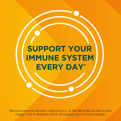 Berocca Immuno Effervescent Tablets, 11 Vitamins and Minerals, Including Vitamins D, C BeroccaBuy Supplements Australia