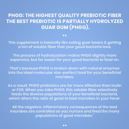 PERFECT PASS Prebiotic PHGG Partially Hydrolyzed Guar Gum 210g Powder - 100% Natural Gluten Free Non GMO - Certified Kosher Vegetarian Sugar Free