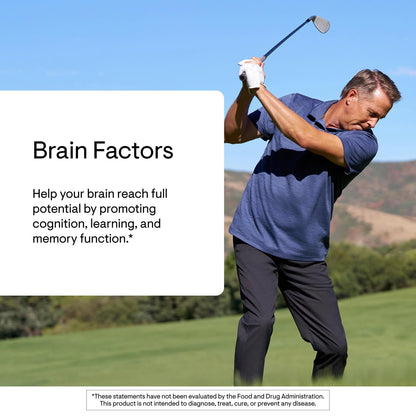 THORNE - Brain Factors - Brain Health Supplement with Nicotinamide Riboside, Coffee Fruit Extract & Betaine Anhydrous - Supports Learning, Memory & Cognition* - 30 Servings THORNEBuy Supplements Australia