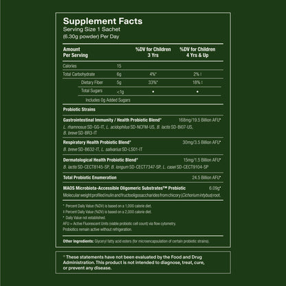 Seed PDS-08 Pediatric Daily Synbiotic - Fiber-Based Prebiotic & Probiotic for Kids - Digestive Health, Regularity, Constipation Relief - Ages 3-17 - Vegan and Shelf-Stable - 30 Sachets (30-Day Supply) Visit the Seed StoreBuy Supplements Australia