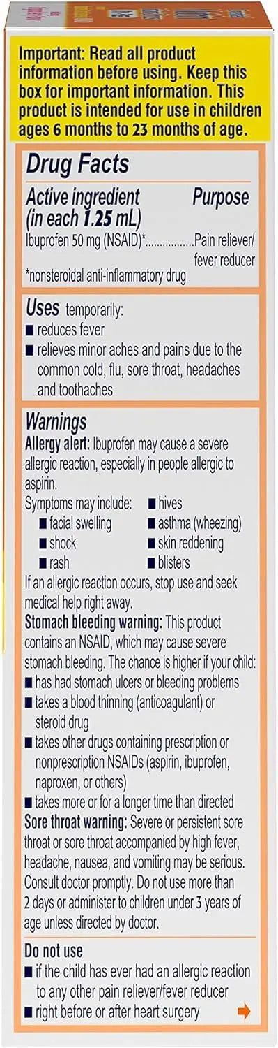 Motrin and Zarbee’s Essentials for Infants Infants' Concentrated Liquid Medicine Drops with Ibuprofen and Zarbee's Baby Coughⱡ Syrup + Immune with Organic Agave + Zinc MotrinBuy Supplements Australia