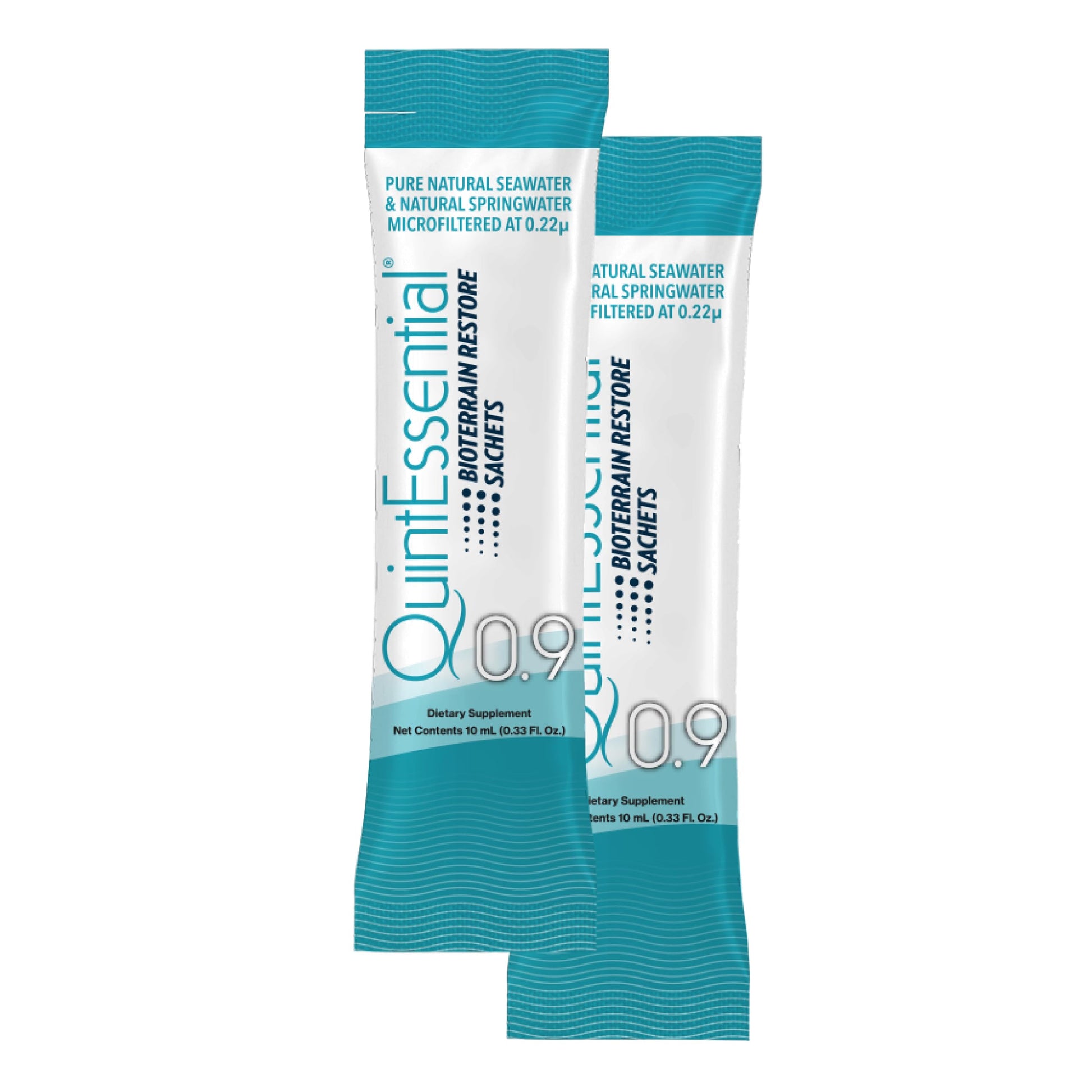 Quicksilver Scientific Quintessential 0.9 Sachets - Isotonic Solution with Sea Water Minerals + Alpine Spring - Liquid Hydration, Electrolyte + Multi Minerals Supplement (30 Count) Quicksilver ScientificBuy Supplements Australia