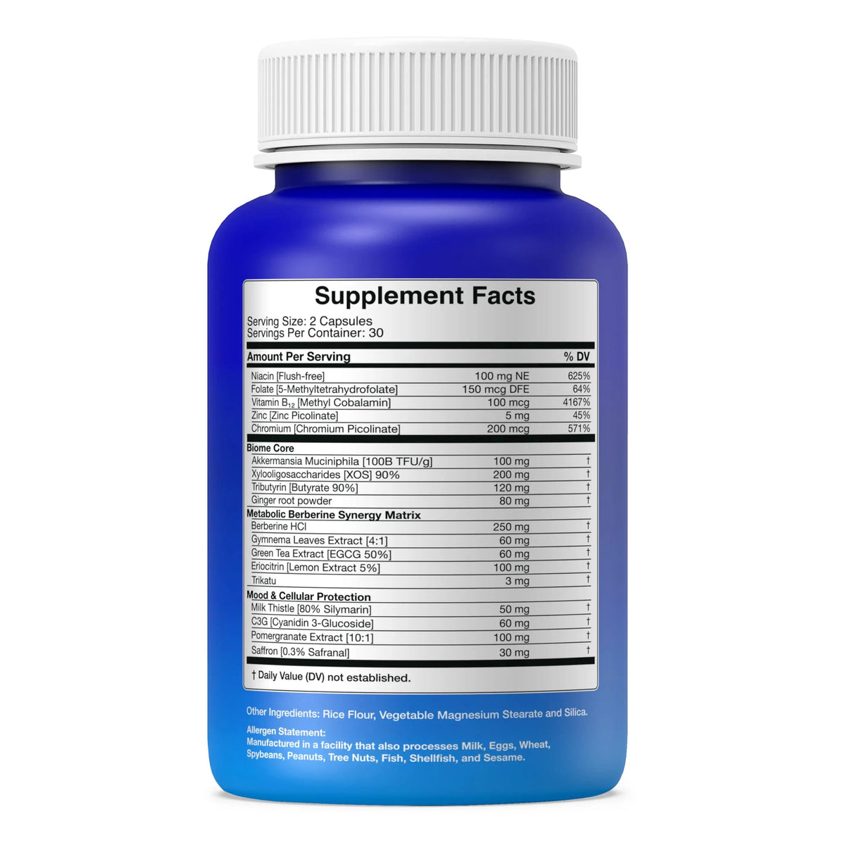 GLP-1 Support – Akkermansia Postbiotic 10B TFU + Berberine HCl 250 mg | 18-Ingredient System | Appetite, Mood & Metabolic Support | Inulin-Free | Saffron, NAD+ Cofactors | 3 Pack | 90-Day Supply ANTROLIFEBuy Supplements Australia