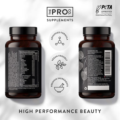 Premium Vegan Collagen Booster Supplement - Hair Skin & Nails Vitamins The Pro CoBuy Supplements Australia
