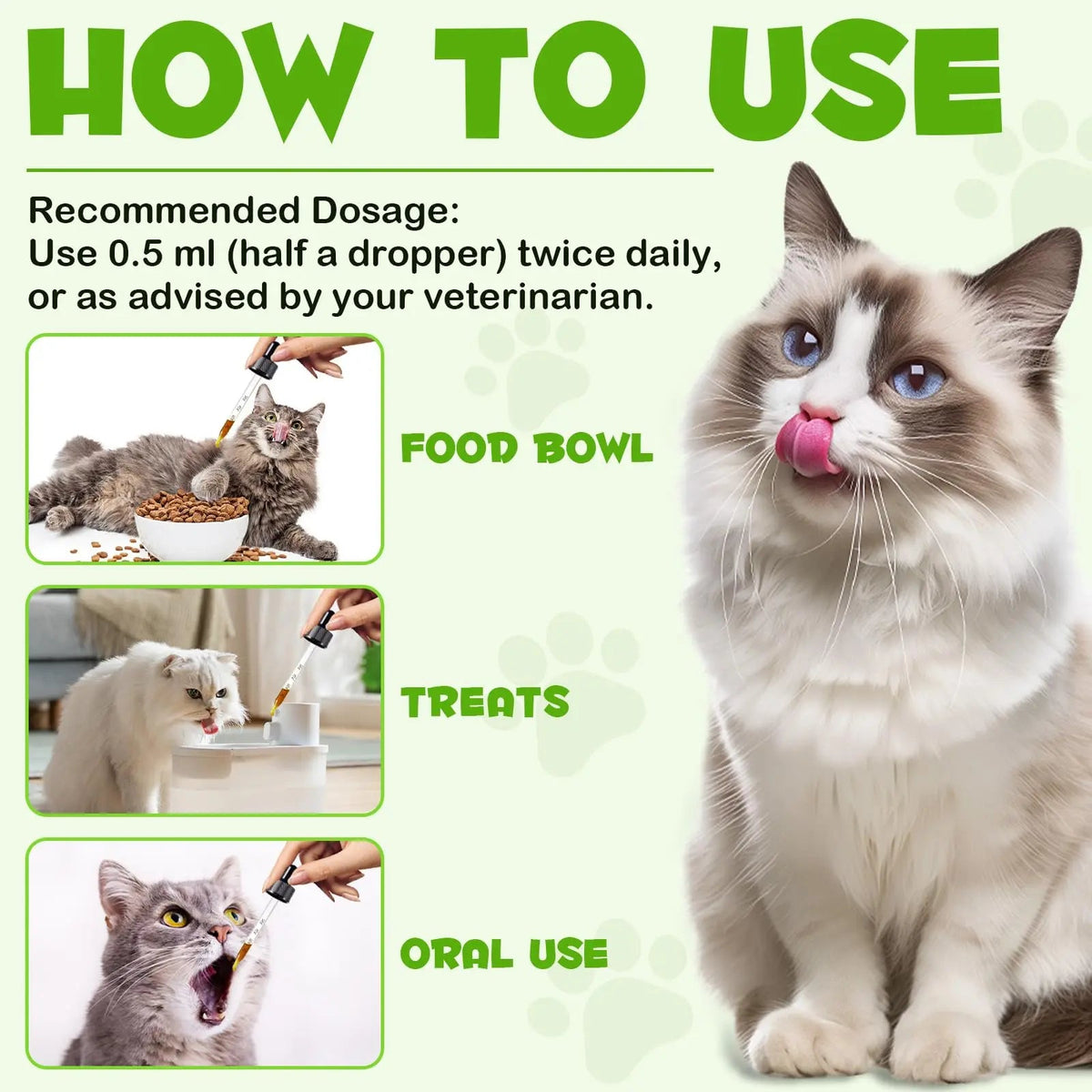 Liquid Cat Probiotic, Natural 3 in 1 Probiotic for Cats, Cat Digestive Support,Gut Health Support,Help with Diarrhea,Gas and Bloating, Cat Herbal Supplements- 60ml VOSIFSDIY buy supplements Au