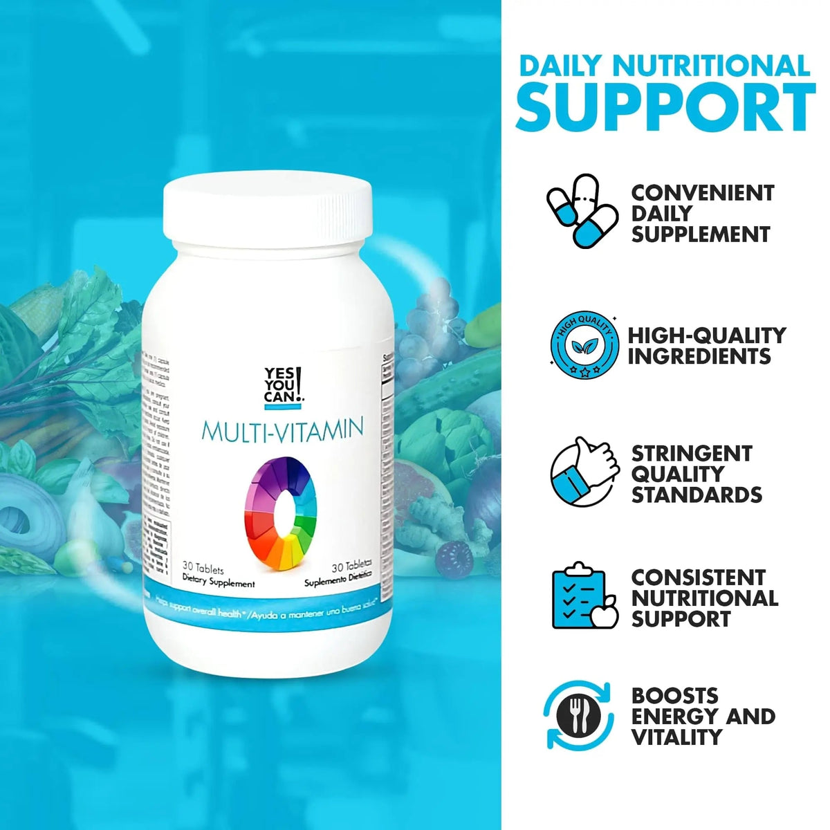 Yes You Can! Daily Multivitamins for Men and Women - Helps Assist Overall Health & Well-Being, Contains Antioxidants Yes You Can!