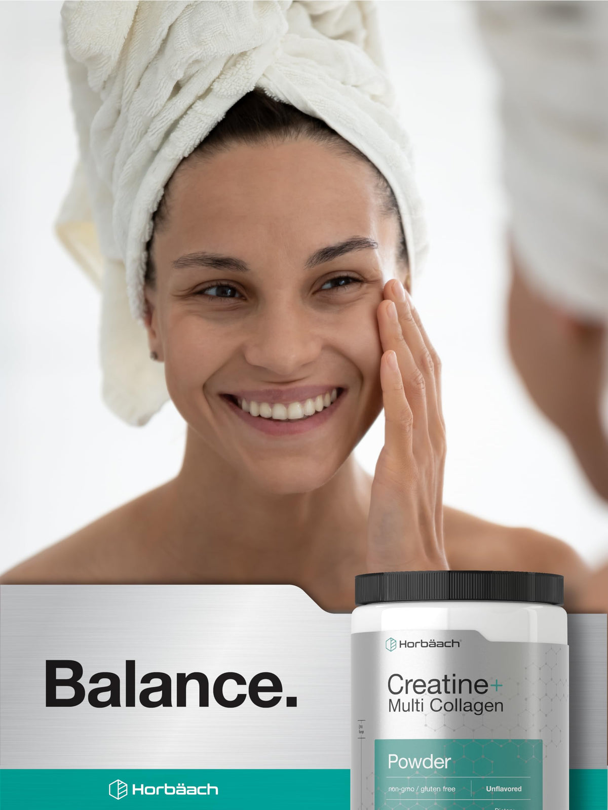 Horbäach Creatine Monohydrate Powder | with Collagen and L-Taurine | 10.05 oz | Unflavored | for Women and Men | Non-GMO, Gluten Free HorbäachBuy Supplements Australia