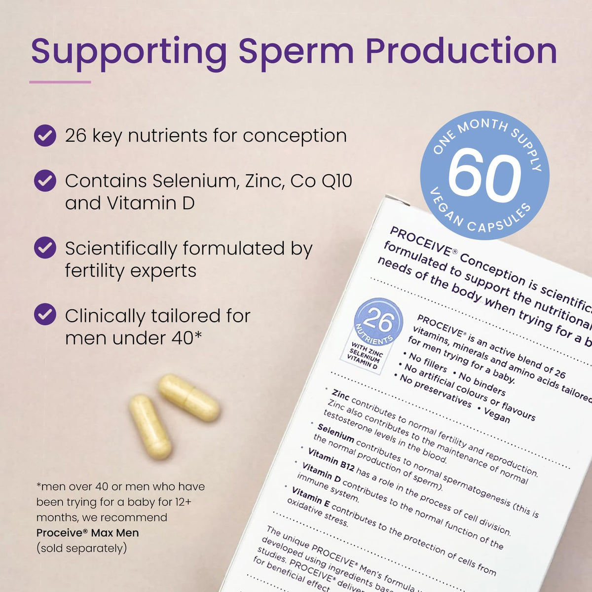 Proceive® Men Fertility Supplement for Conception - Vitamins & Minerals for Men Trying ProceiveBuy Supplements Australia
