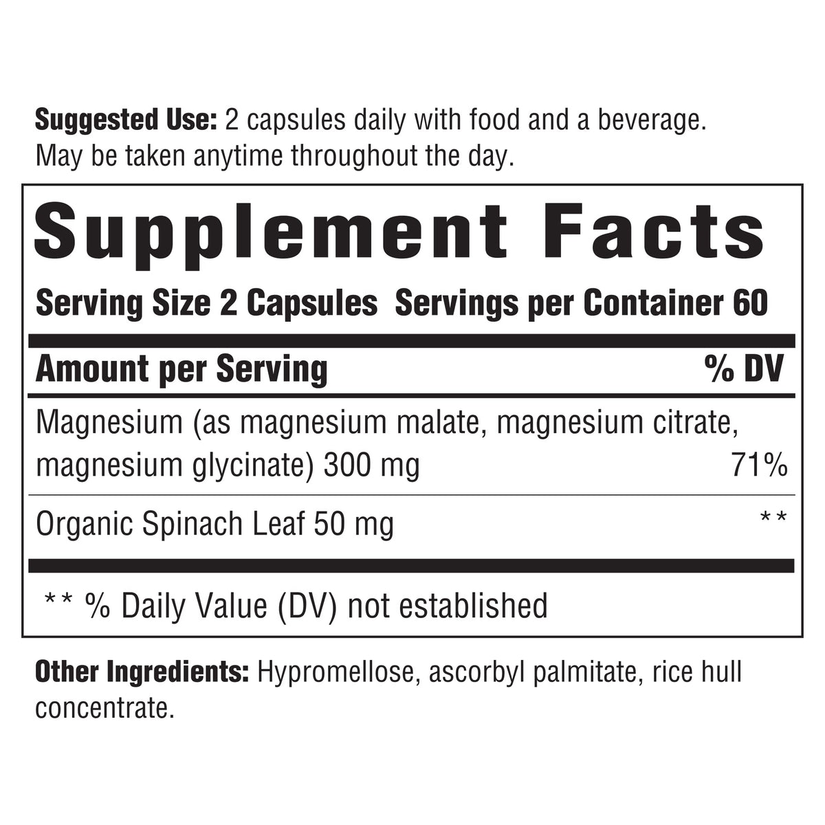 INNATE Response Formulas Magnesium 300 mg - Mineral Supplement for Muscle Relaxation - Vegetarian and Gluten-Free - 120 Capsules (60 Servings) INNATE Response FormulasBuy Supplements Australia