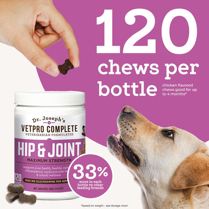 VetPro Dog Hip and Joint Supplement - Pain and Inflammation Relief Chews VetPro CompleteBuy Supplements Australia