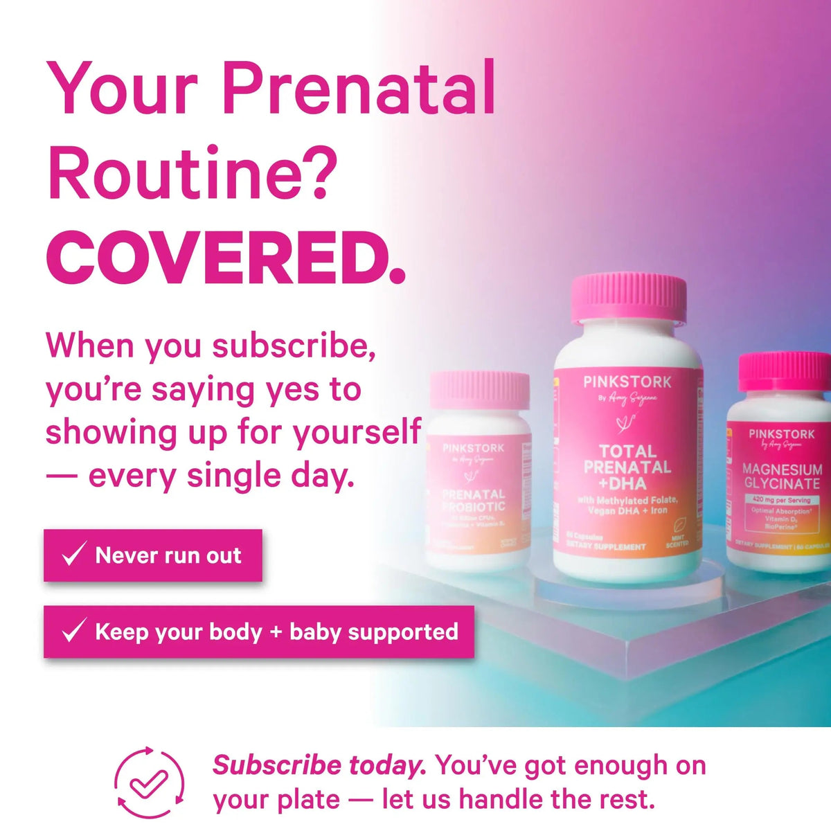 Pink Stork Prenatal Probiotic for Women with 50 Billion CFU | Vitamin B6 & Prebiotics | Pregnancy Probiotics for Morning Sickness | Digestive, Immune, & Gut Health | Vegan & Gluten-Free | 30 Capsules Pink Stork buy supplements Au