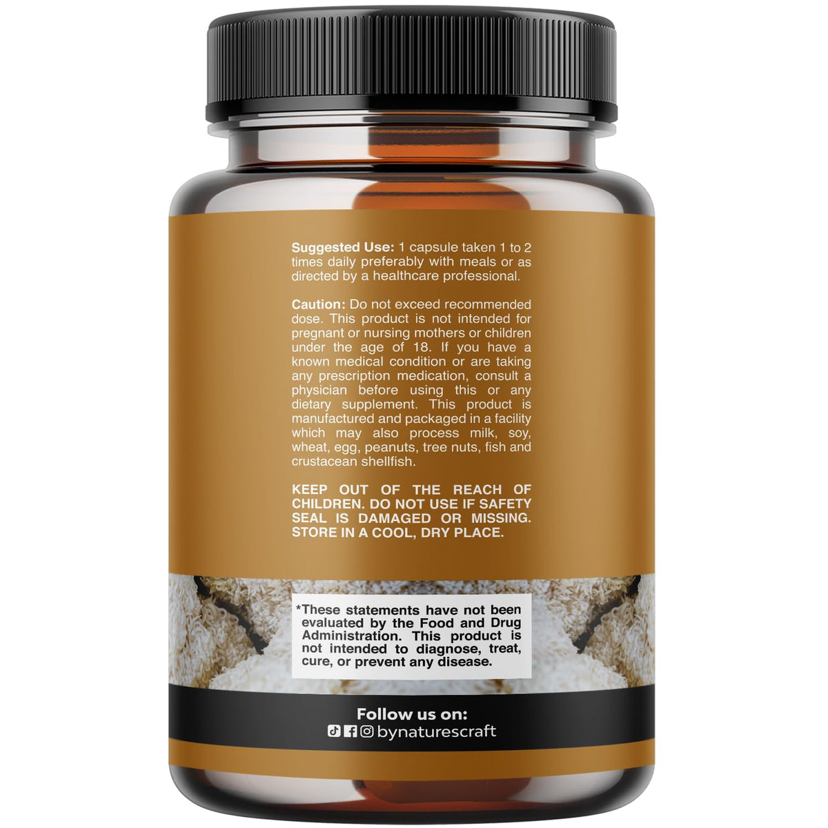 Advanced Lion's Mane Mushroom Supplement - Lions Mane Supplement Capsules with Reishi Chaga Maitake & Shiitake for Brain Health Memory Support & Focus - Nootropic for Mental Clarity - 120 Count Natures CraftBuy Supplements Australia