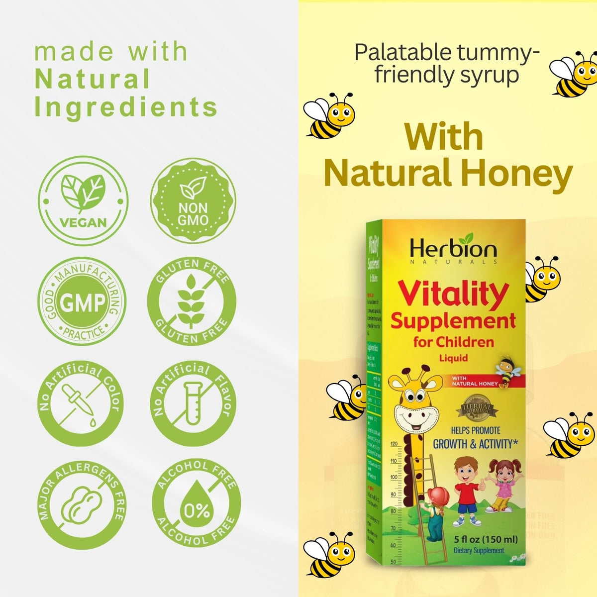 Herbion Naturals Vitality Supplement Syrup for Children, Promotes Growth and Appetite Herbion NaturalsBuy Supplements Australia