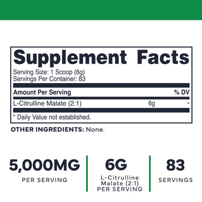 Type Zero Clean L-Citrulline Malate 2:1 Powder Drink Mix (500g, Unflavored) (83 Servings) - Keto Friendly, Gluten Free, Non-GMO Type ZeroBuy Supplements Australia