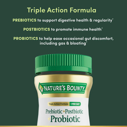 Nature’s Bounty Pre + Pro + Postbiotic Gummies for Digestive Health, Immune Support - Probiotic Gummies for Gut Health, Tropical Mango Flavor, 30 Ct Nature's BountyBuy Supplements Australia