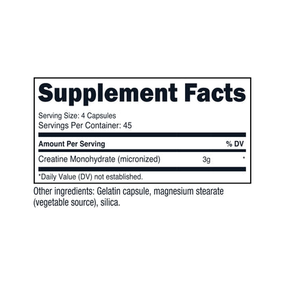 Nutricost Creatine Monohydrate 3,000mg, 180 Capsules (750mg Per Capsule) - Gluten Free, Non-GMO NutricostBuy Supplements Australia