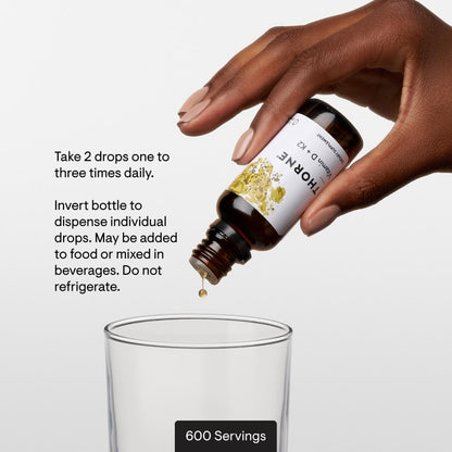 THORNE - Vitamin D + K2 Liquid with a Metered Dispenser - Vitamins D3 & K2 to Support Healthy Bones & Muscles* - 1 Fl Oz (30 ml) - 600 Servings