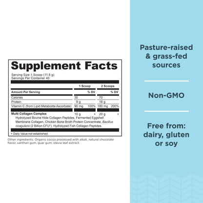 Ancient Nutrition Hydrolyzed Collagen Peptides Powder with Probiotics, Chocolate Multi Collagen Protein for Women and Men with Vitamin C, 40 Servings, Supports Skin and Nails, Gut Health, 16.65oz Ancient NutritionBuy Supplements Australia