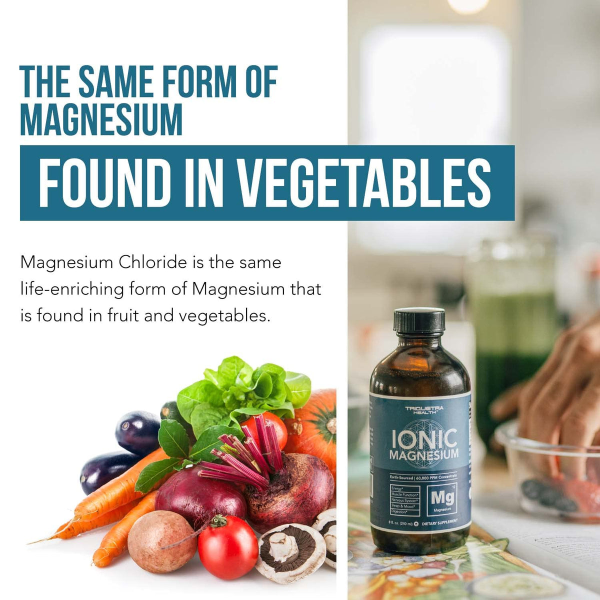 Liquid Magnesium | 8 oz - Ionic Magnesium Chloride, Highest & Fastest Absorption - Calm Mood, Sleep, Muscle Cramps & Spasms, Natural Laxative – Vegan, Glass Bottle (96 Servings) Triquetra HealthBuy Supplements Australia