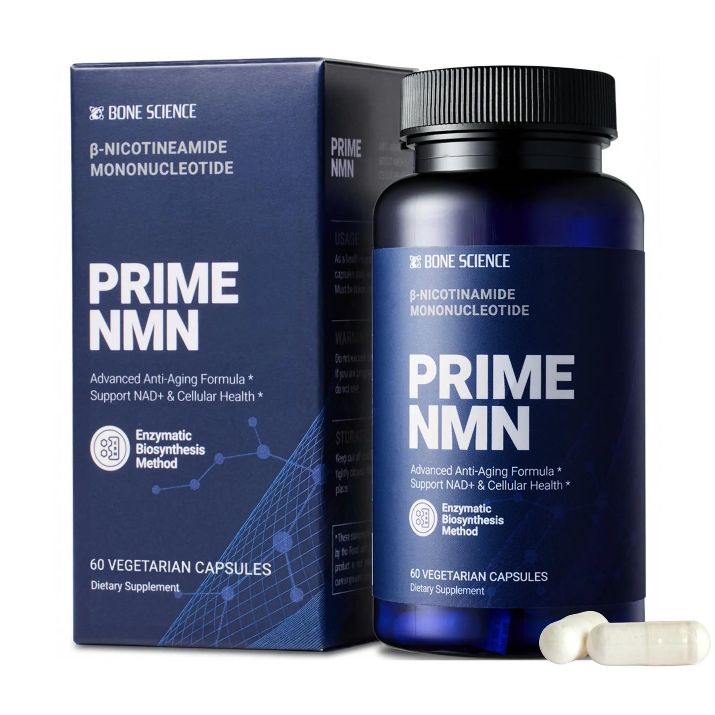 BONE SCIENCE Uthever NMN & Pterostilbene 6-in-1 Complex with Resveratrol, Glutathione & BioPerine - High Purity Stabilized NAD+ Precursor for Healthy Aging & Cellular Energy - 60 Vegetarian Capsules BONE SCIENCEBuy Supplements Australia