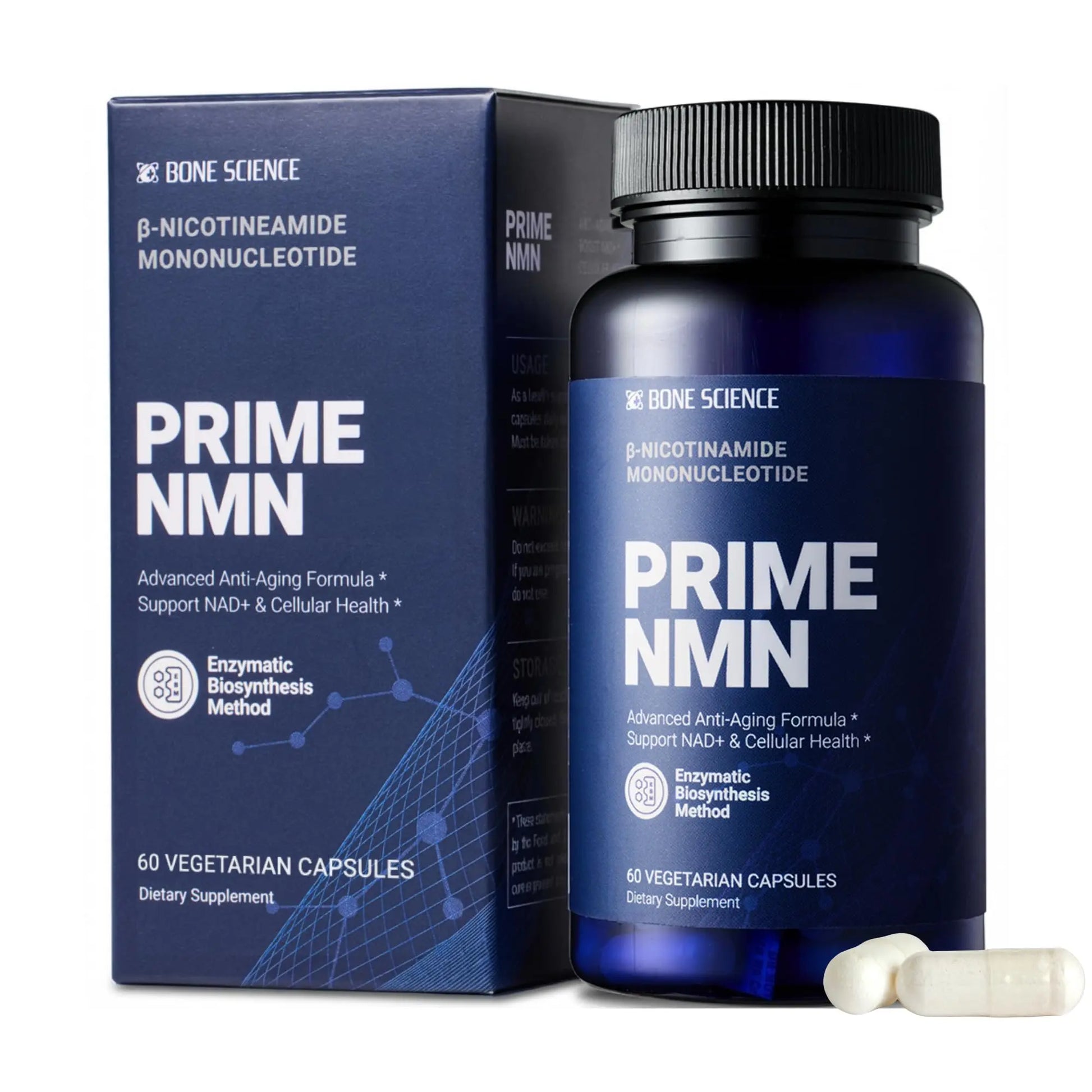 BONE SCIENCE Uthever NMN & Pterostilbene 6-in-1 Complex with Resveratrol, Glutathione & BioPerine - High Purity Stabilized NAD+ Precursor for Healthy Aging & Cellular Energy - 60 Vegetarian Capsules BONE SCIENCEBuy Supplements Australia