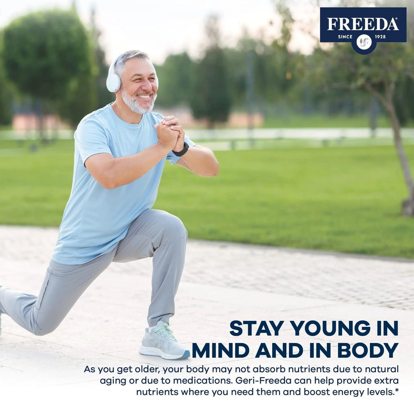 Freeda Senior Multivitamin - Kosher Vitamins for Men & Women 60 and Over - One Daily Coated Tablet - Women’s & Men’s Vitamins Multivitamin 60 Plus FREEDA