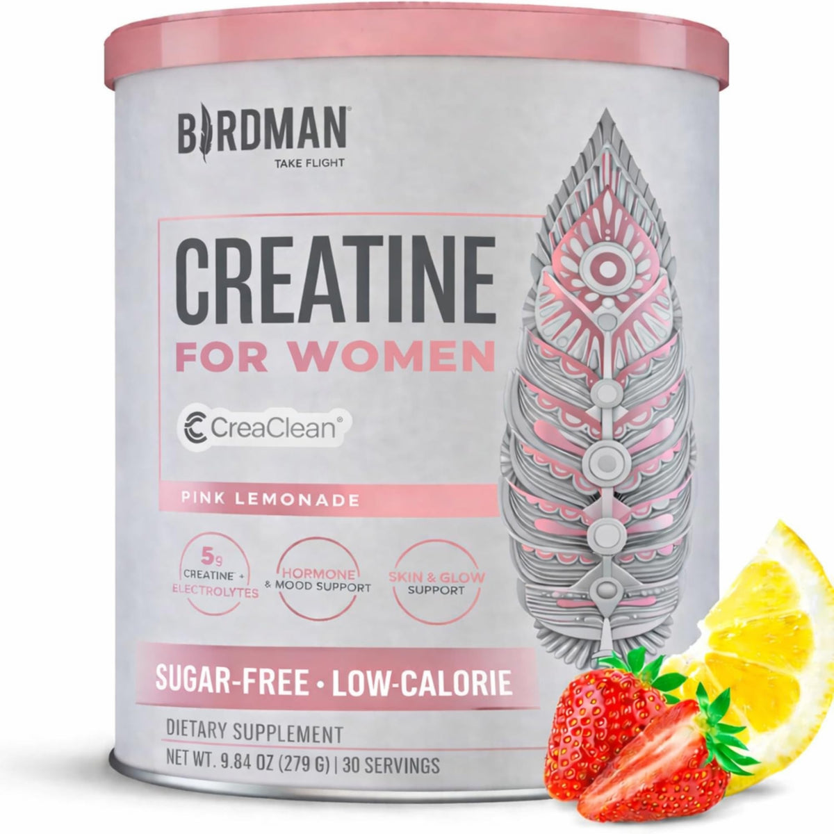 BIRDMAN Creatine for Women | Creatine Monohydrate Powder with Myo & D-Chiro Inositol, Hyaluronic Acid, Zinc, Electrolytes and Vitamins | Sugar Free, Pink Lemonade | 30 Servings BIRDMANBuy Supplements Australia