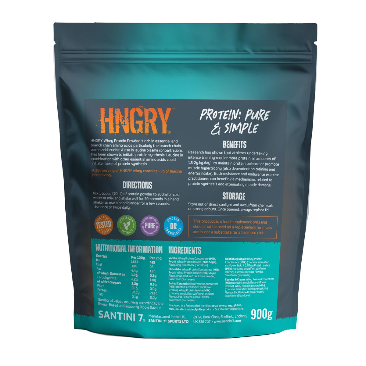 HNGRY Protein Whey Protein Powder Shake with 80% Protein Whey, 900g and 36 Servings HNGRY ProteinBuy Supplements Australia