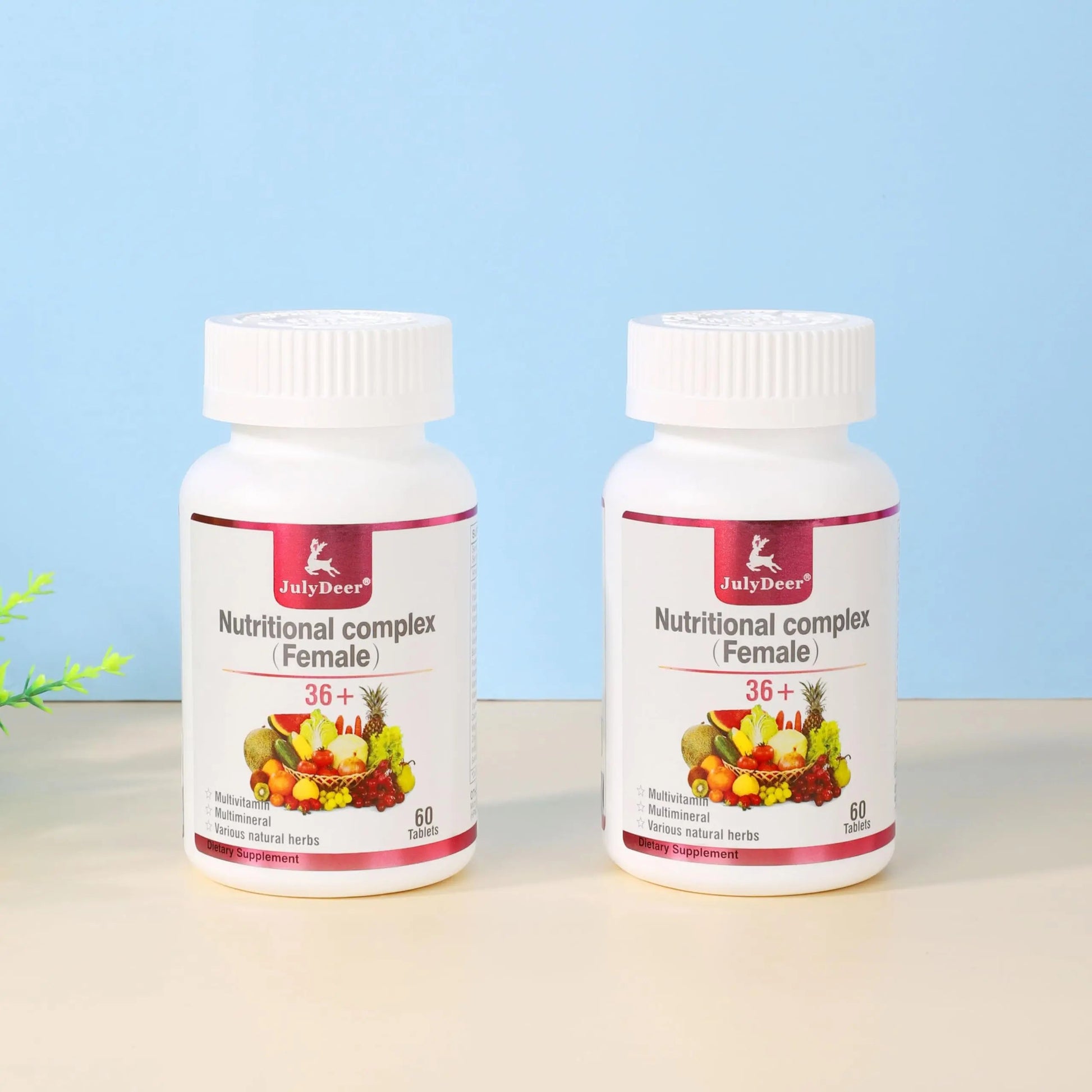 JulyDeer One Daily Tablet Multivitamin for Women - Complete Multimineral with Vitamin A, C, D, E and B-Complex, Zinc & More for Women's Immunity JulyDeer