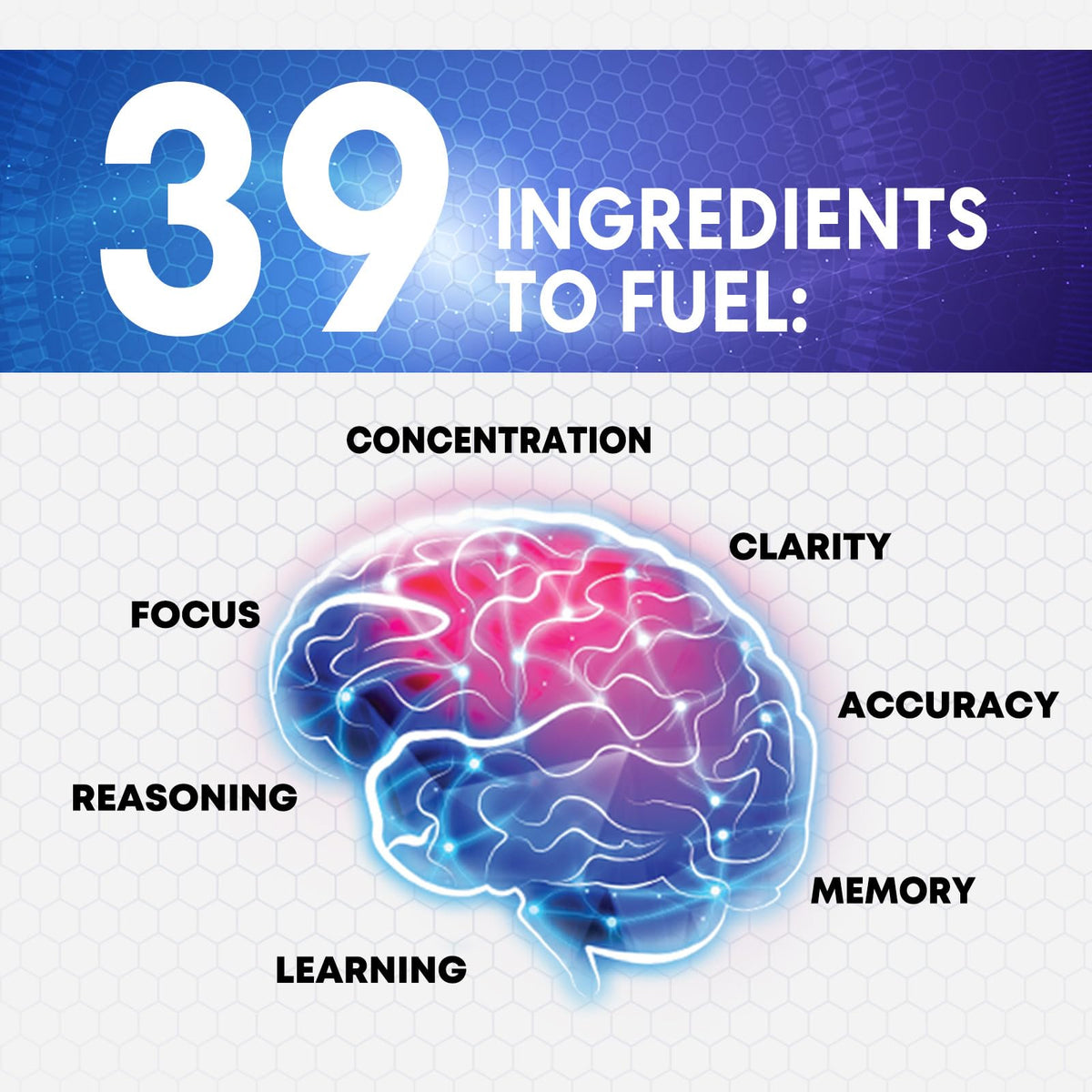 Brain Memory Supplement - 3X Strength Nootropics for Concentration, Clarity & Focus Support - Brain Health Cognitive Vitamins with Bacopa, Phosphatidylserine & DMAE, Brain Booster Pills, 120 Capsules Nature's PeakBuy Supplements Australia