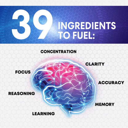 Brain Memory Supplement - 3X Strength Nootropics for Concentration, Clarity & Focus Support - Brain Health Cognitive Vitamins with Bacopa, Phosphatidylserine & DMAE, Brain Booster Pills, 120 Capsules Nature's PeakBuy Supplements Australia
