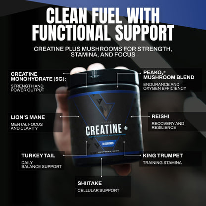 VEDGE Nutrition Creatine + | Vegan Plant-Based Creatine Monohydrate Powder | Energy, Performance & Function | Ergogenic Aids for Athletes | Unflavored, 30 Servings VEDGEBuy Supplements Australia