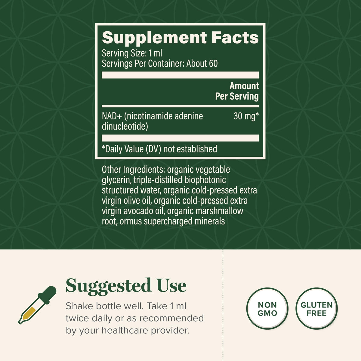 Global Healing Premium NAD+ Liquid Supplement - Sublingual NAD Drops - Liposomal NAD Plus Serum for Cellular Renewal - Nicotinamide Riboside Formula for Men & Women (2 Oz) Global Healing CenterBuy Supplements Australia