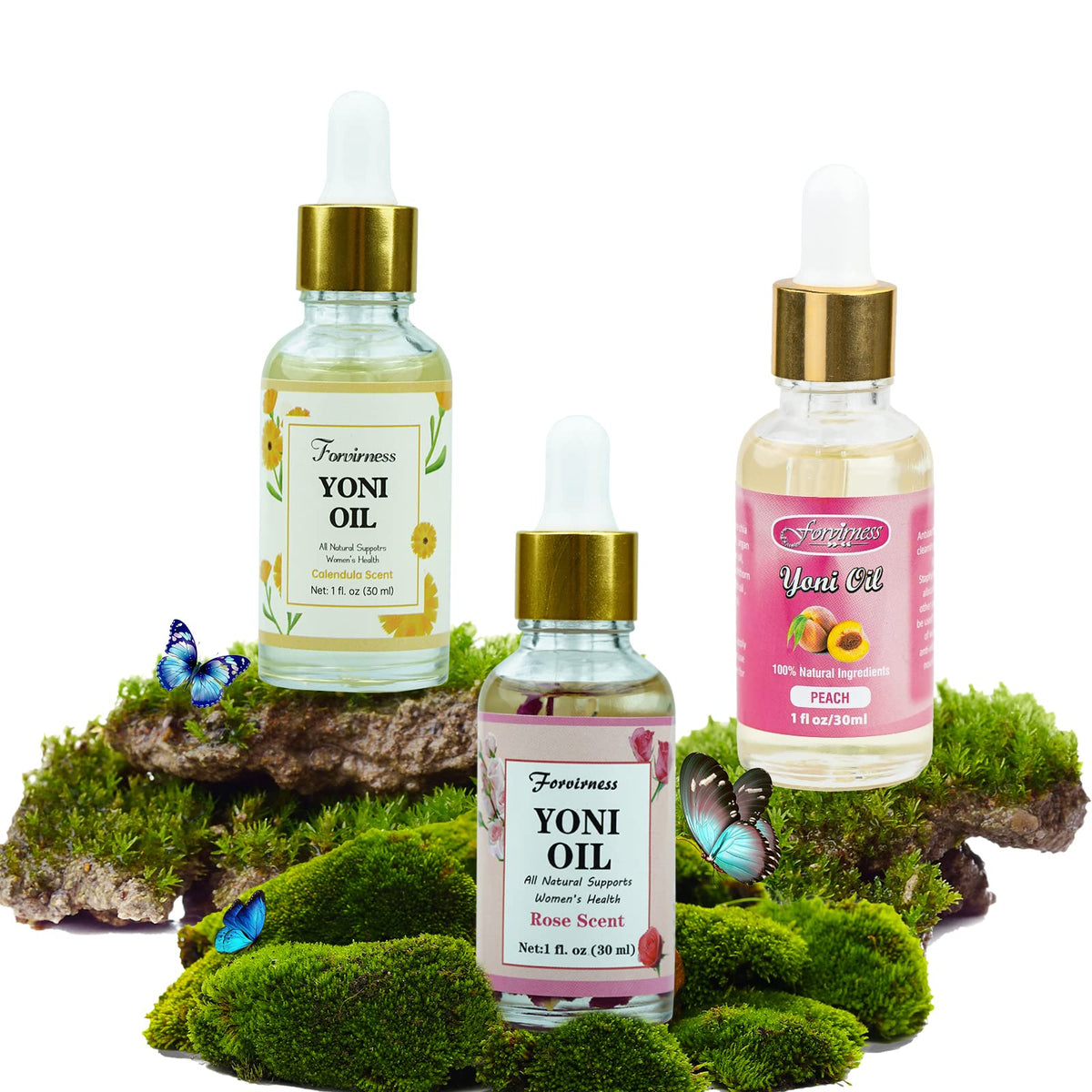 3 Packs Natural Yoni Oil Feminine Wash Ph Balanced for Women, Eliminates Vaginal Odor