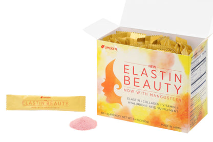 Umeken Elastin Beauty Powder Supplement with Collagen Peptides, Hyaluronic Acid, Vitamin C and Mangosteen Fruit, Women’s Health and Wellness, 1 Month Supply, 60 Packets Umeken buy supplements Au