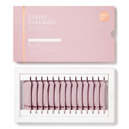 Revive Collagen Premium 8,500mg Hydrolysed Marine Collagen Drink with Added Hyaluronic Acid & Aloe Vera 